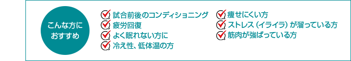 スポーツ障害・慢性障害の施術 微弱電流マシン(トレーナーズマシン) こんな方におすすめ